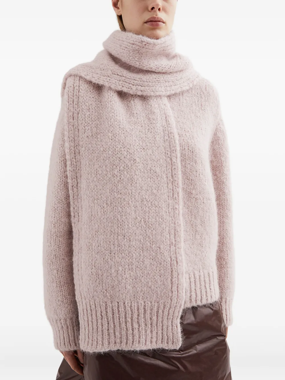 JIL SANDER+ Sjaal met logopatch Roze