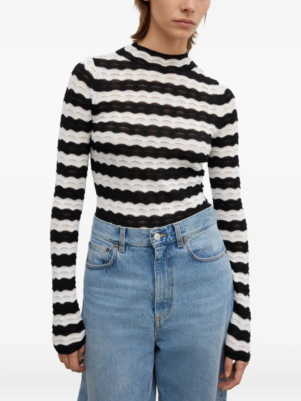 House Of Dagmar Top a righe a maniche lunghe | Top | Image 3