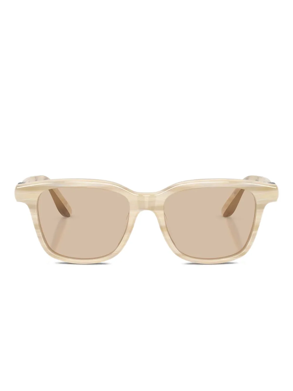 Brunello Cucinelli Zonnebril met vierkant montuur Bruin