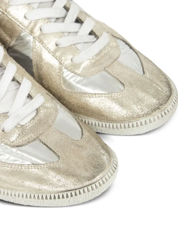 Maison Margiela Replica Iridescent Sneakers | Gold | FARFETCH