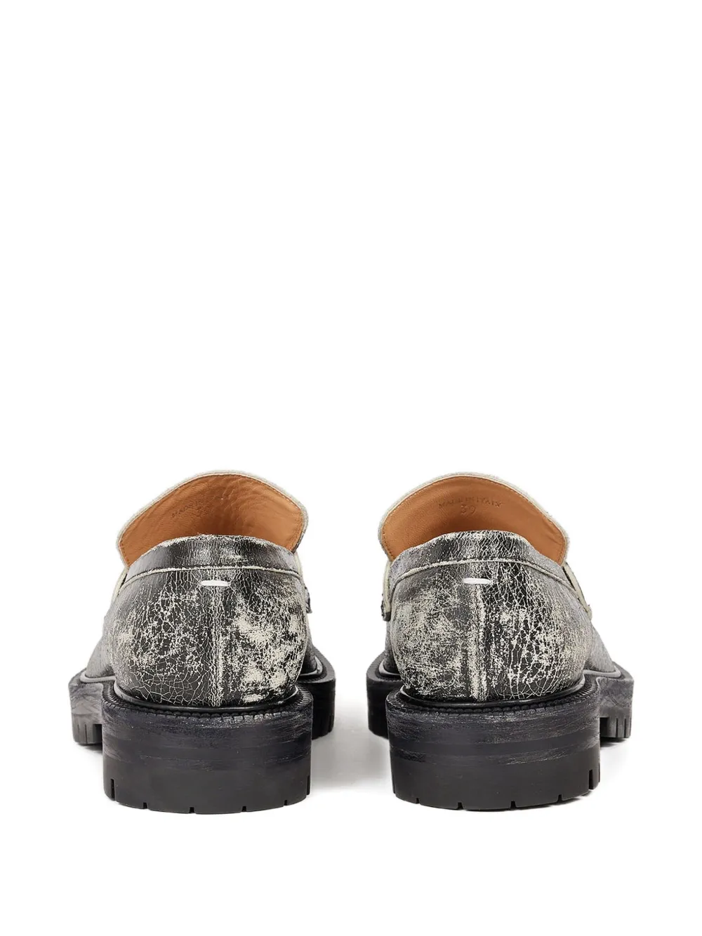Maison Margiela Taby County crackled loafers Zwart