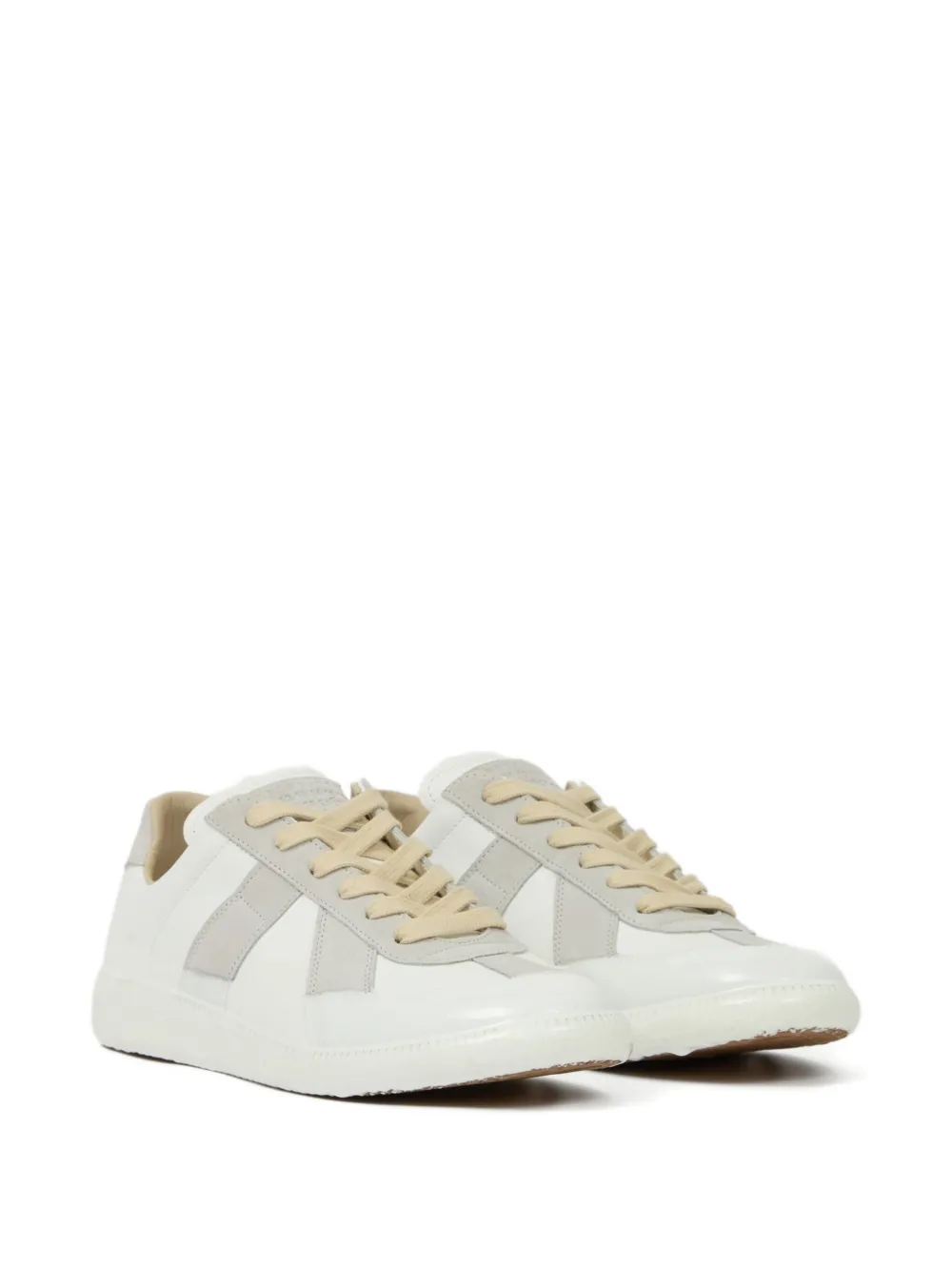 Maison Margiela leather panelled sneakers | Low-Tops | Image 2