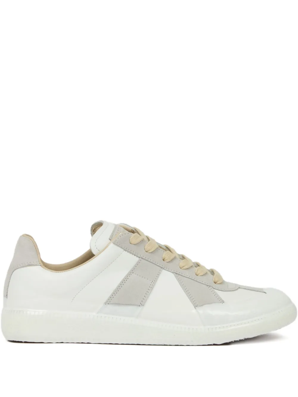 Maison Margiela leather panelled sneakers | White | Image 1