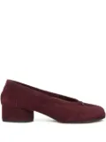 Maison Margiela Tabi block-heel suede pumps - Red