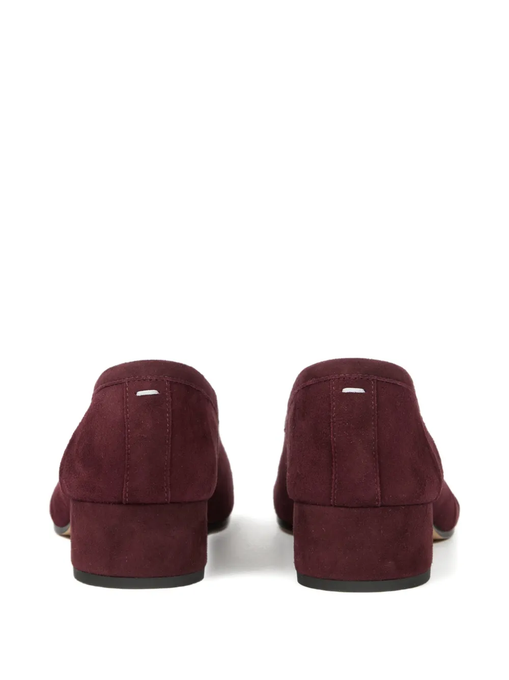 Maison Margiela Tabi block-heel suede pumps Red