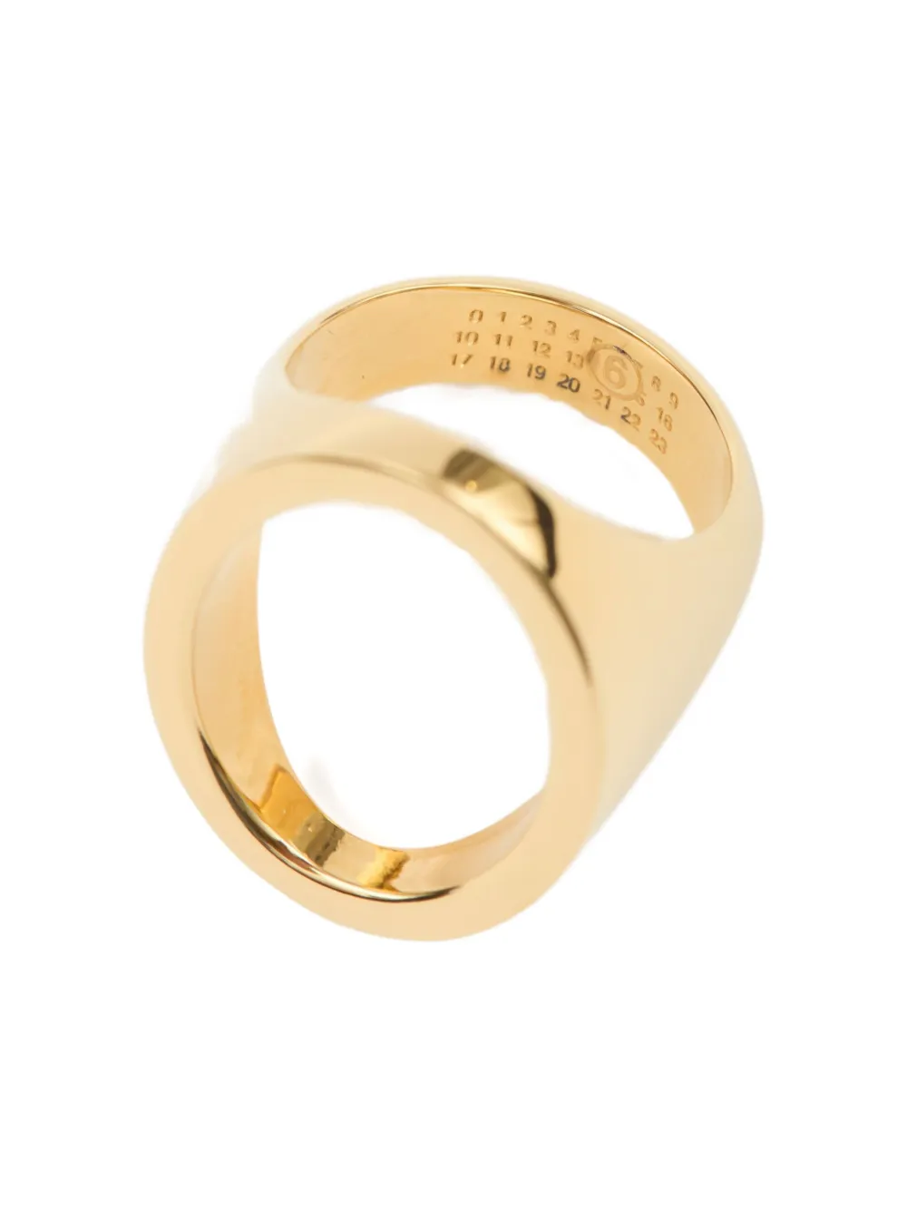 MM6 Maison Margiela Anello Minimal con logo 4mm | Gioielli | Image 4