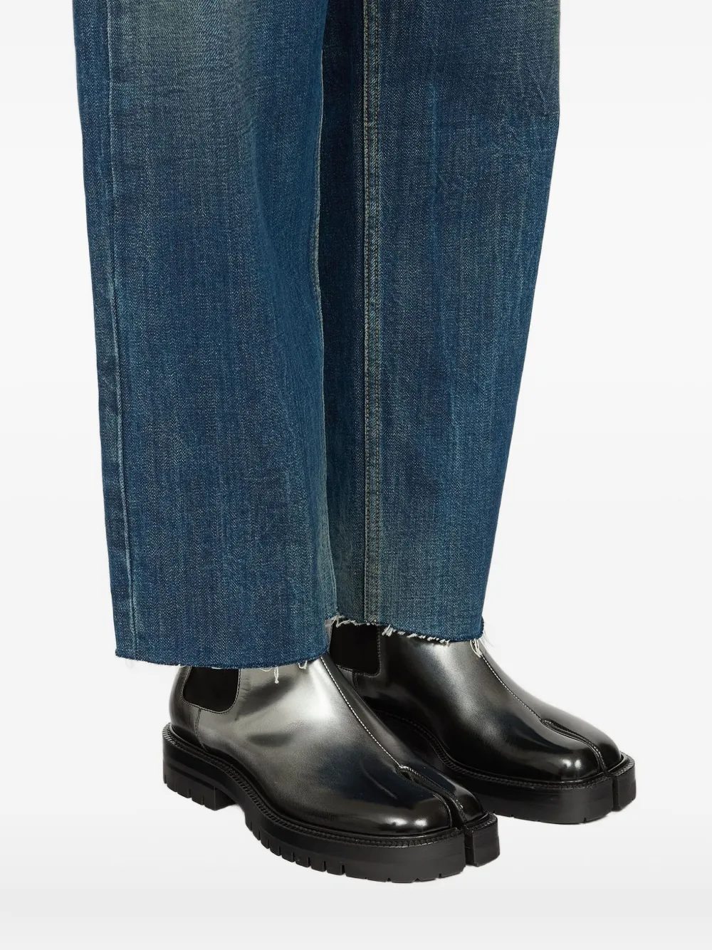 Maison Margiela Tabi County Chelsea laarzen met gespleten neus Zwart