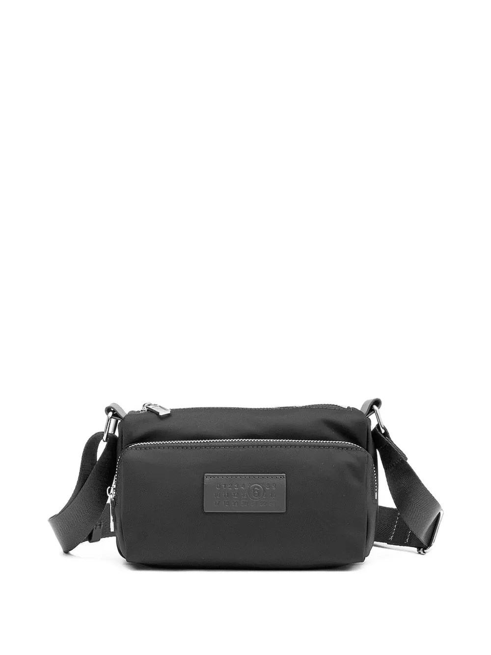 Mm6 Maison Margiela Number-patch Cross Body Bag In Black