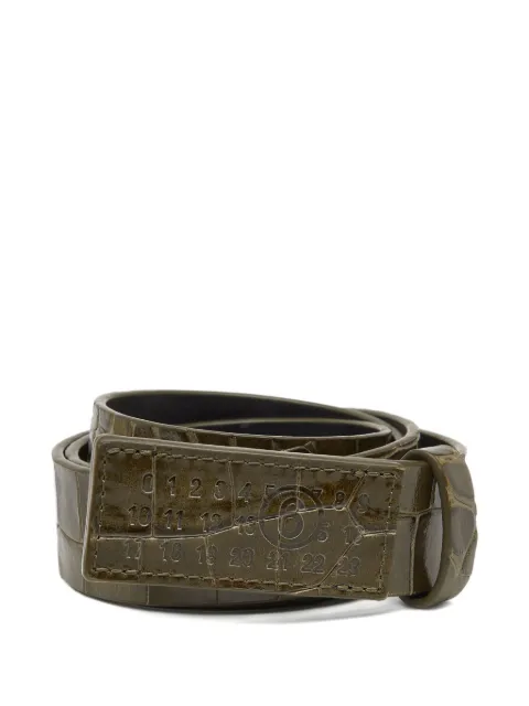 MM6 Maison Margiela crocodile-embossed leather belt