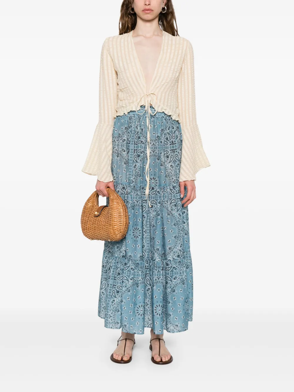 MC2 Saint Barth Cheyenne midi skirt - Blauw