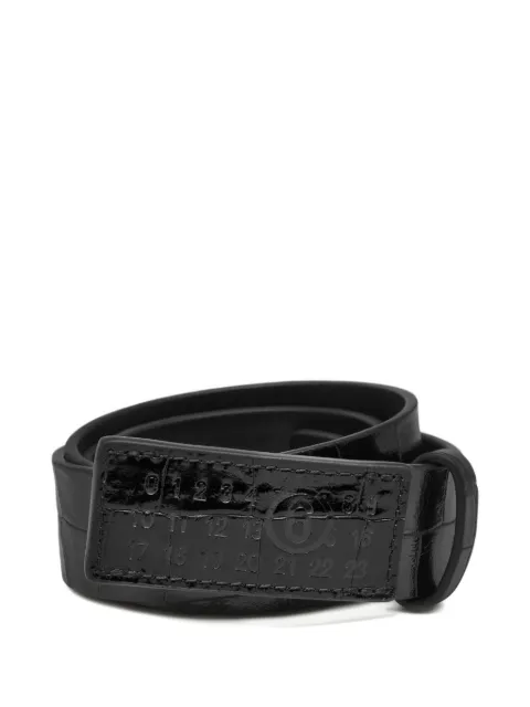 MM6 Maison Margiela ceinture en cuir à effet peau de crocodile