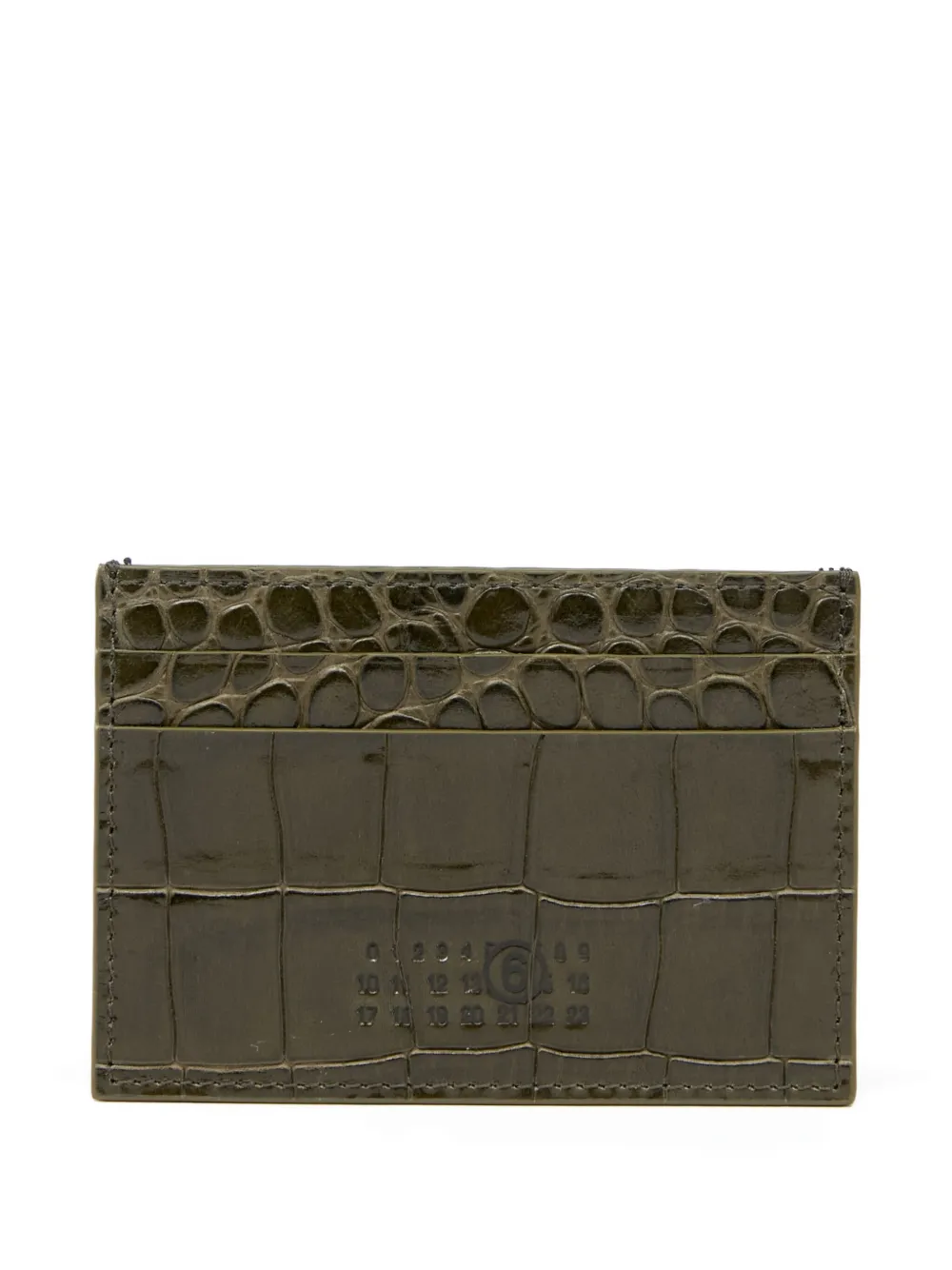 MM6 Maison Margiela embossed leather cardholder | Women | Image 2