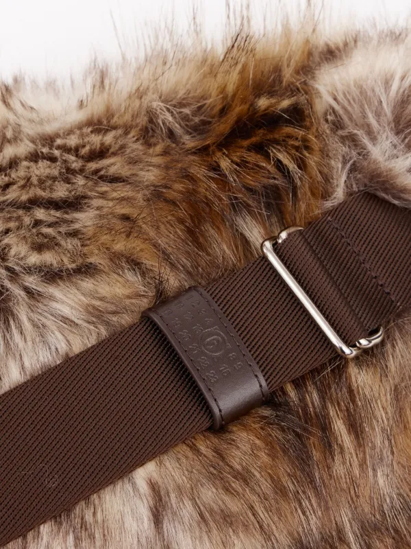 MM6 Maison Margiela エコファー ベルトバッグ | ブラウン