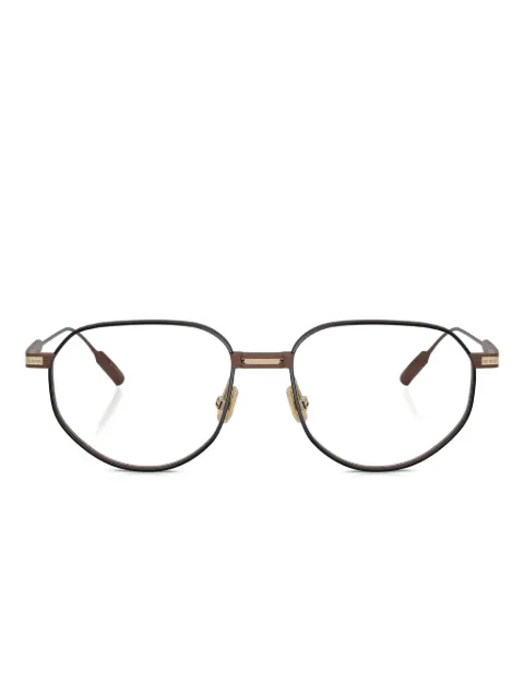 Brunello Cucinelli geometric titanium frames