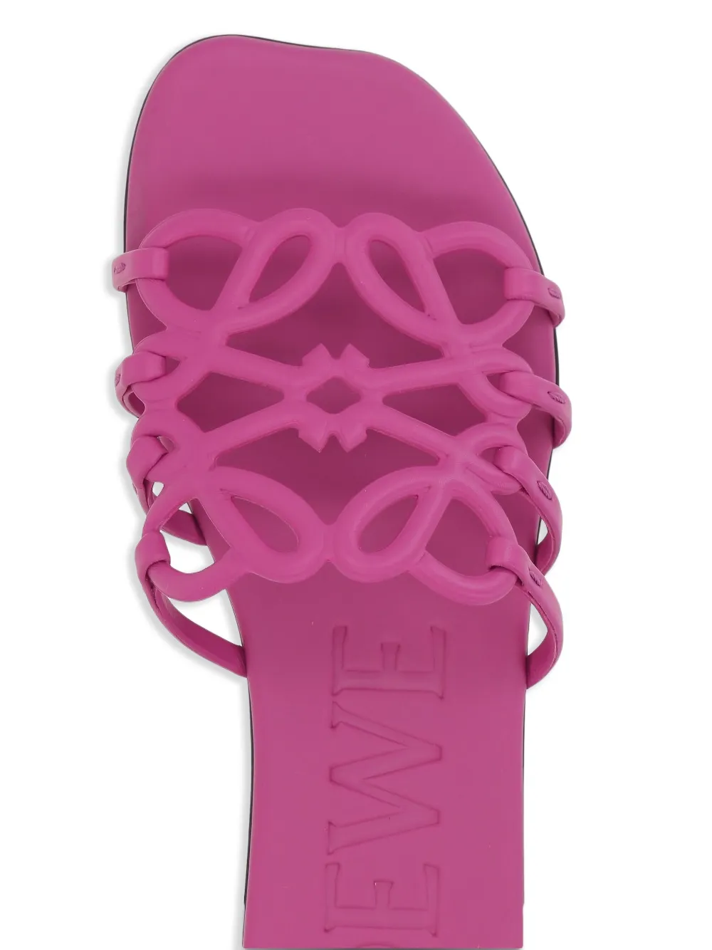 LOEWE cut-out leather slides Pink