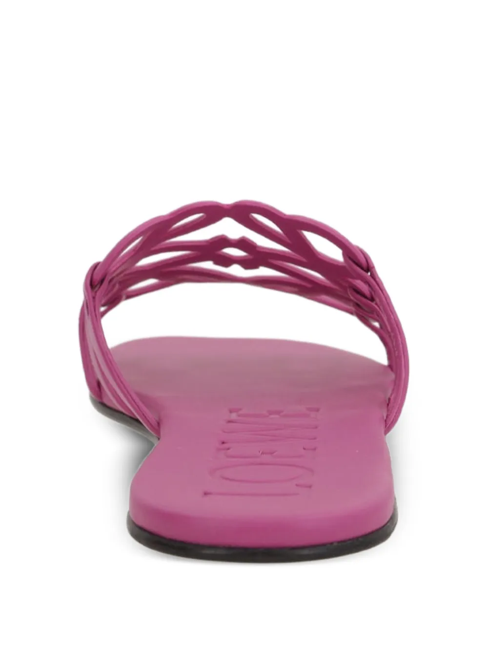 LOEWE cut-out leather slides Pink