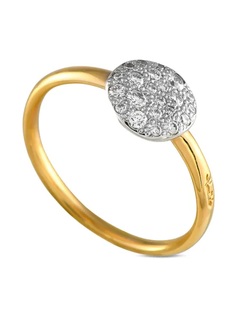 POMELLATO Pre-Owned 18K yellow gold Sabbia diamond ring