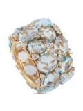 POMELLATO Pre-Owned 18K yellow gold Lulu diamond and aquamarine ring