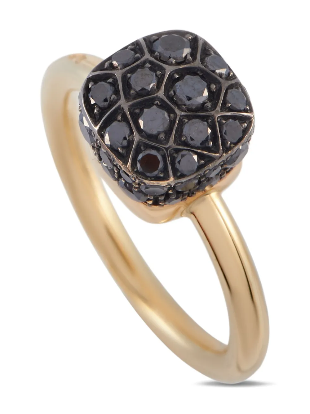 Pre-owned Pomellato 18k Yellow Gold Nudo Black Diamond Ring