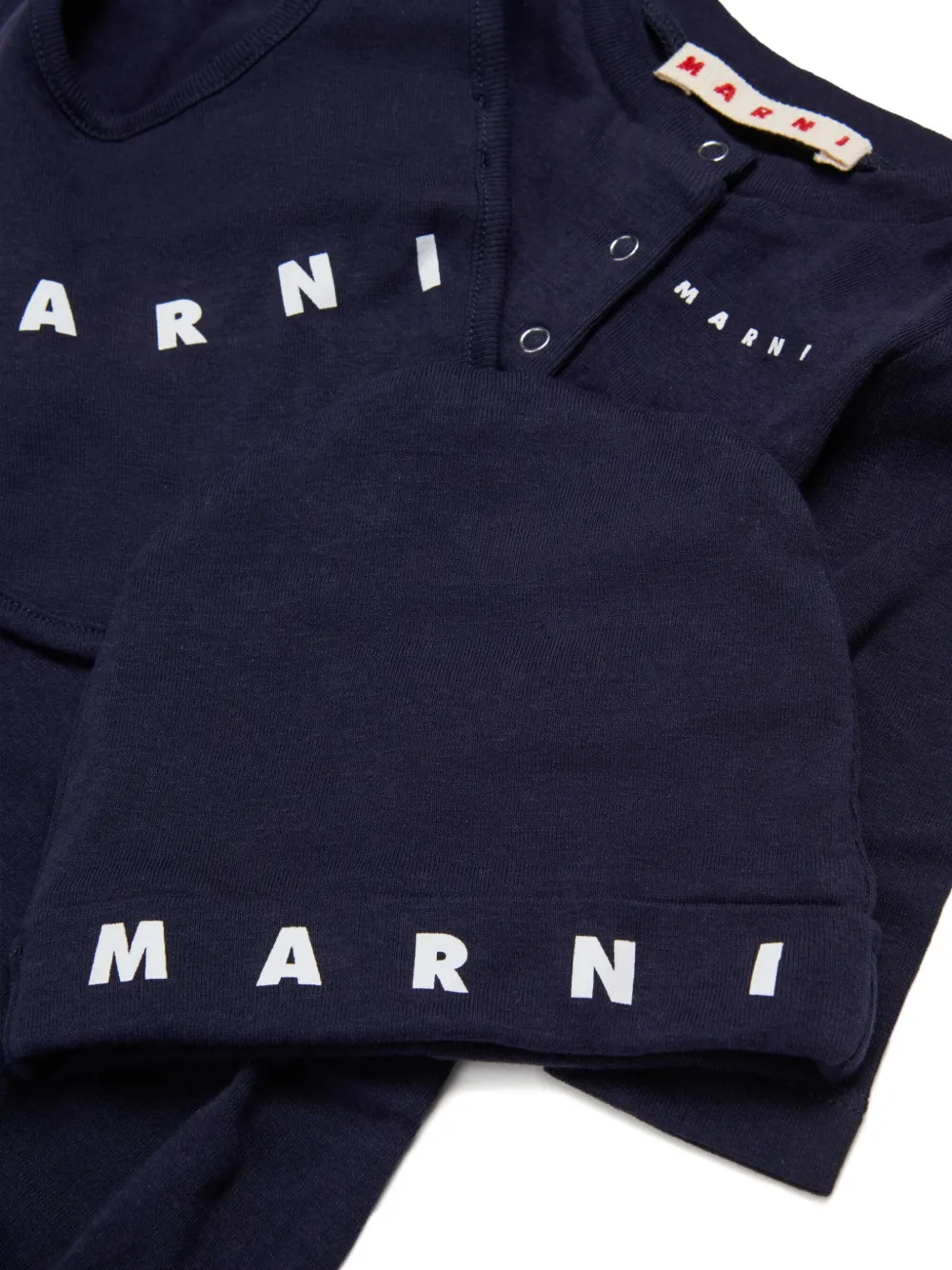 Marni Kids Romper muts en slabbetje Zwart