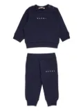 Marni Kids logo-detail cotton tracksuit set - Blue
