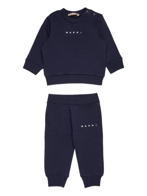 Marni Kids logo-detail cotton tracksuit set