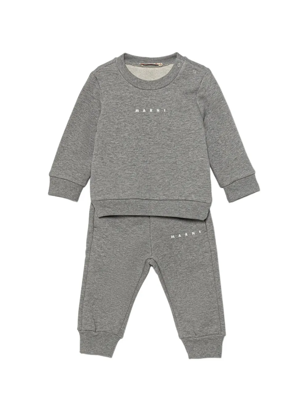 Marni Kids logo-detail cotton tracksuit set - Blu