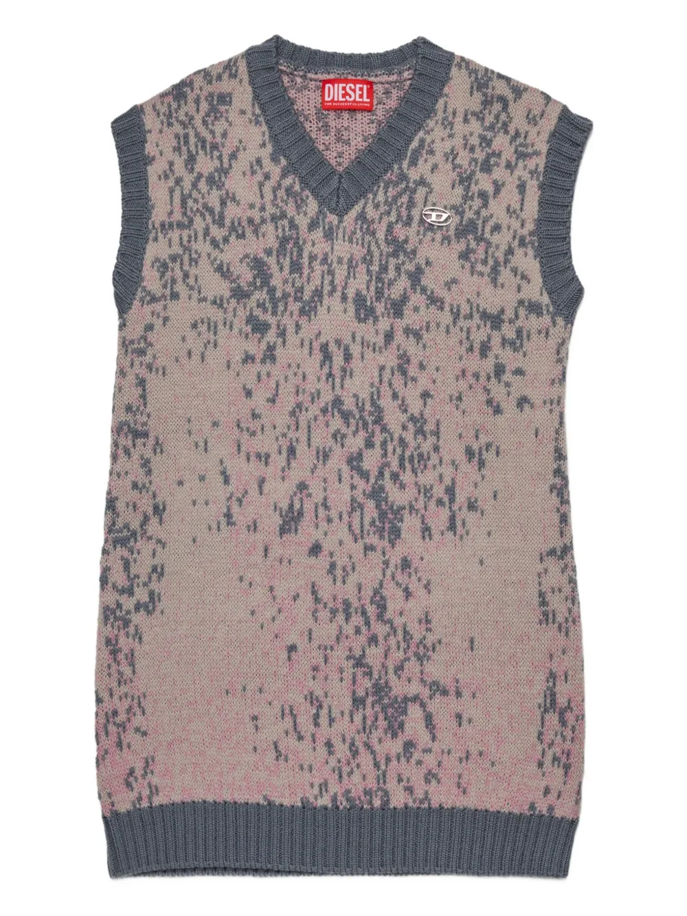 Diesel Kids Gebreide jurk Beige