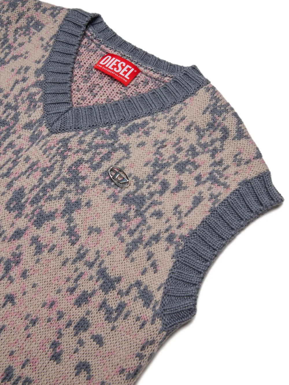Diesel Kids Gebreide jurk Beige