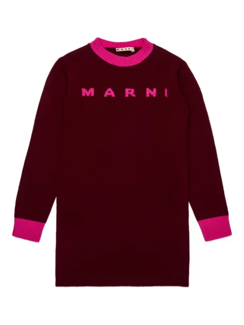 Marni Kids فستان بشعار بحياكة إنتارسيا