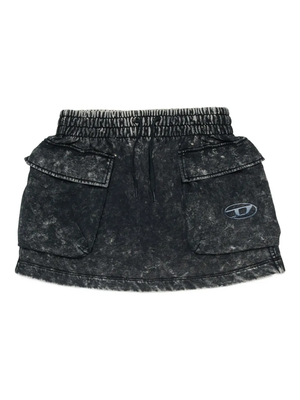 Diesel Kids cargo-pockets denim skirt K900 BLACK