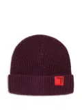 MAX&Co. Kids logo-patch beanie - Red