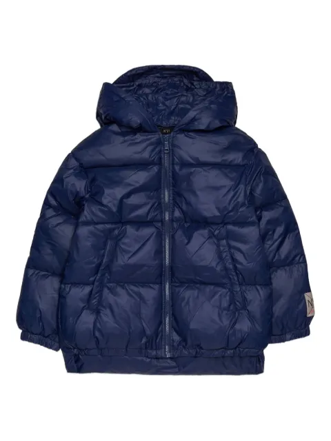 Nº21 Kids quilted logo-embroidered jacket