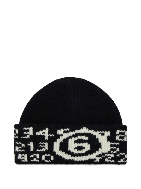 MM6 Maison Margiela Kids numbers-intarsia beanie