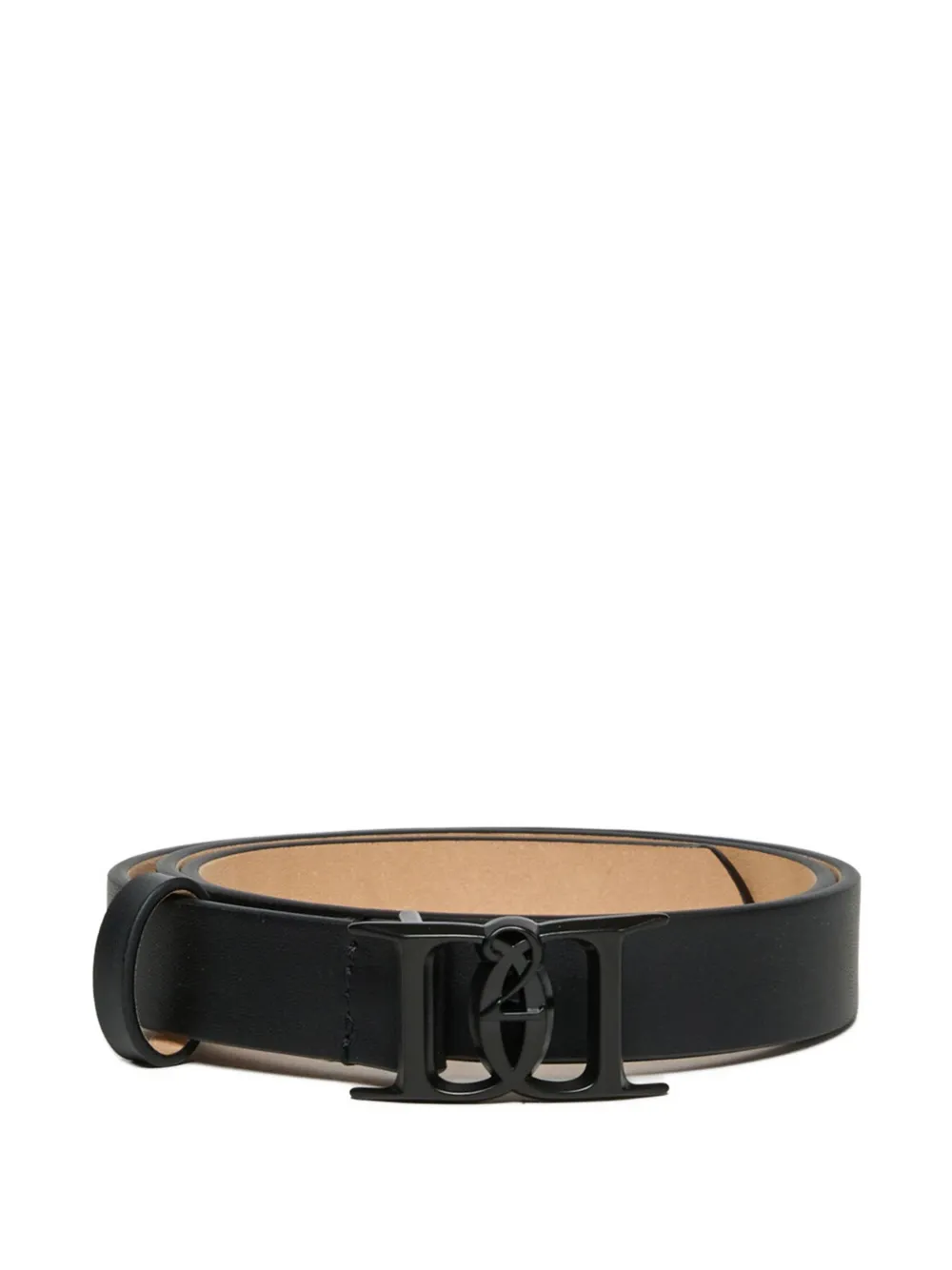 DSQUARED2 KIDS Leren riem met logoplakkaat Zwart