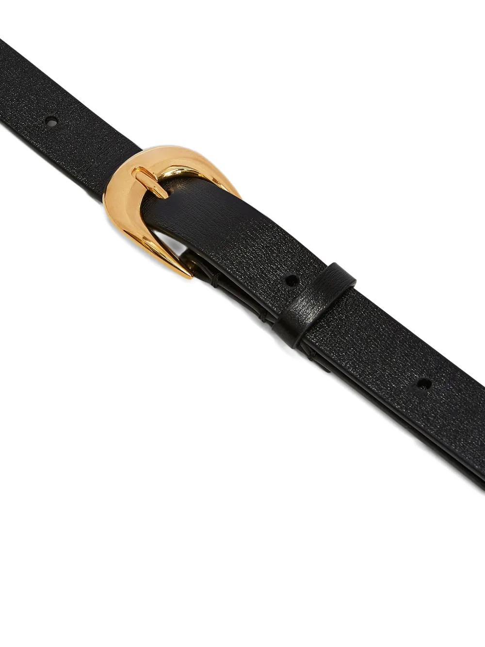 Jil Sander buckle leather belt - Zwart