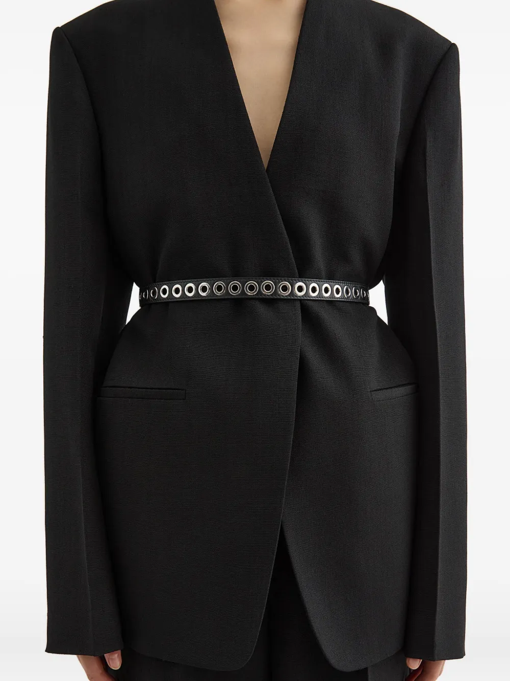 Jil Sander Leren riem Zwart