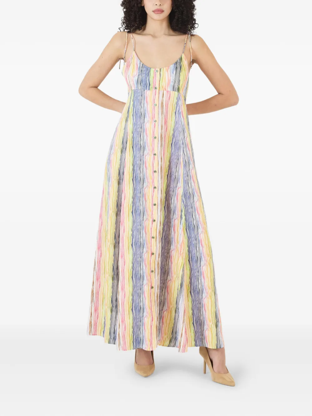 Rosie Assoulin High Garden maxi dress - Blauw