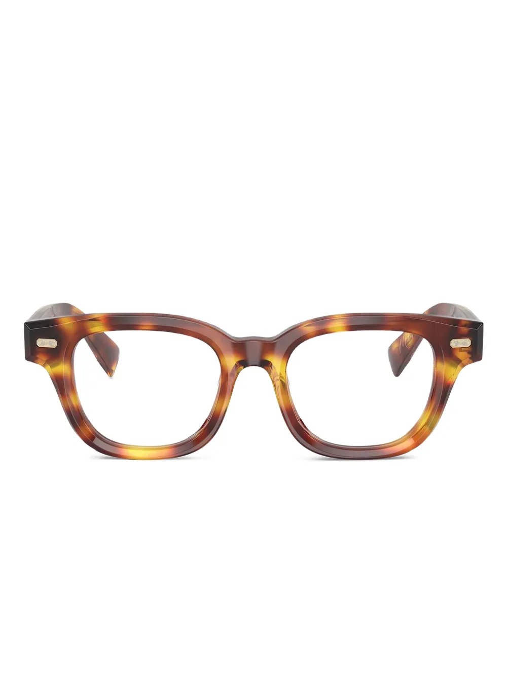 Brunello Cucinelli tortoiseshell square frames glasses | Brown | Image 1