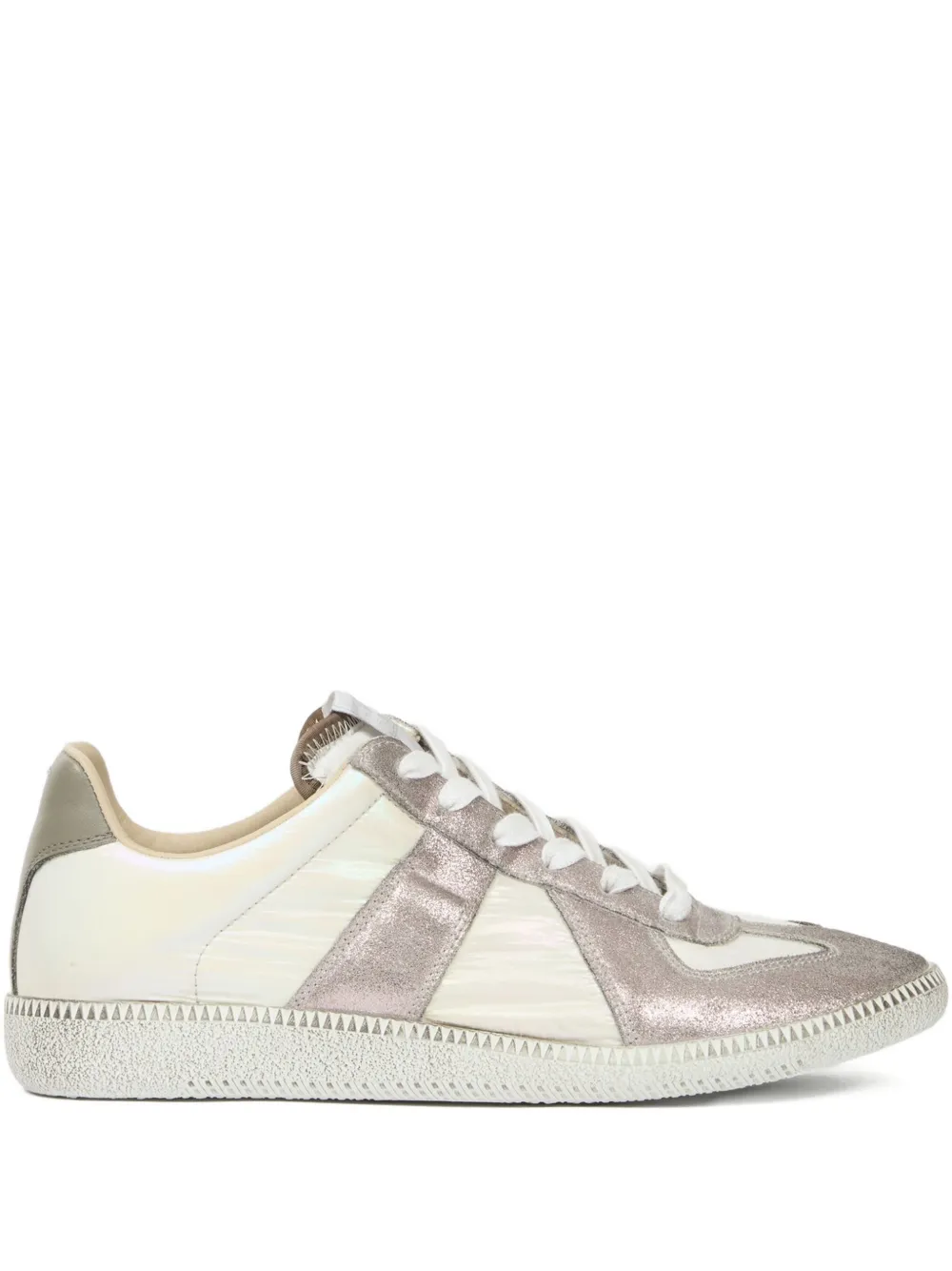 Maison Margiela メタリックレザー スニーカー - ホワイト Maison Margiela メタリックレザー スニーカー - ホワイト