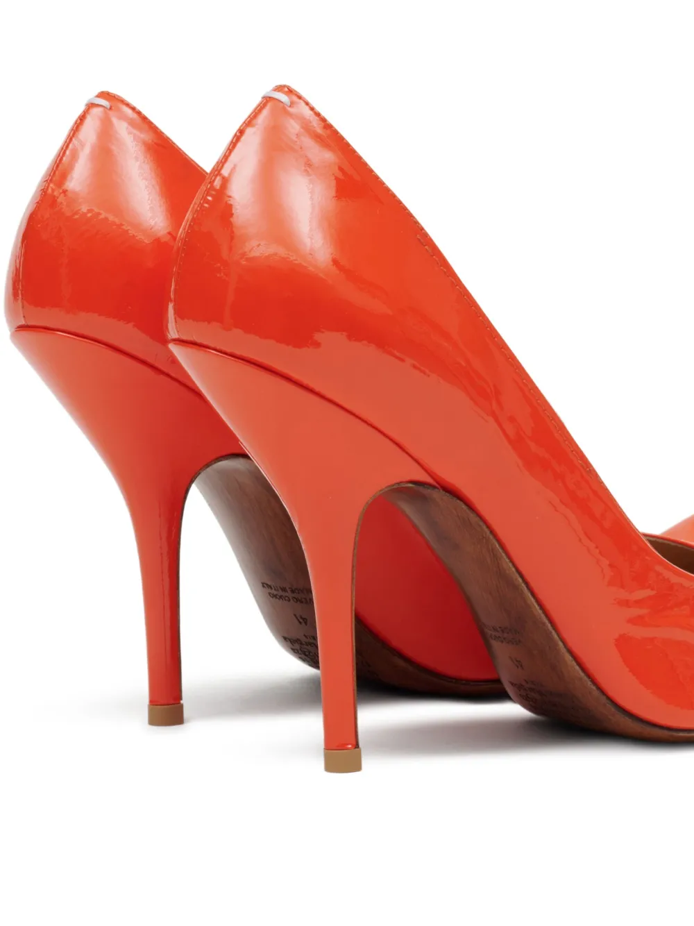 Maison Margiela 100mm leather pumps Orange