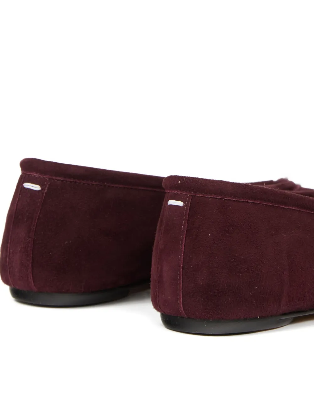 Maison Margiela Tabi suede ballet flats Red