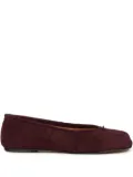 Maison Margiela Tabi suede ballet flats - Red