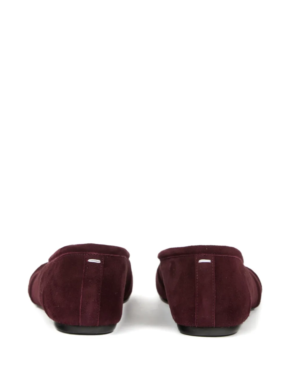 Maison Margiela Tabi suede ballet flats Red