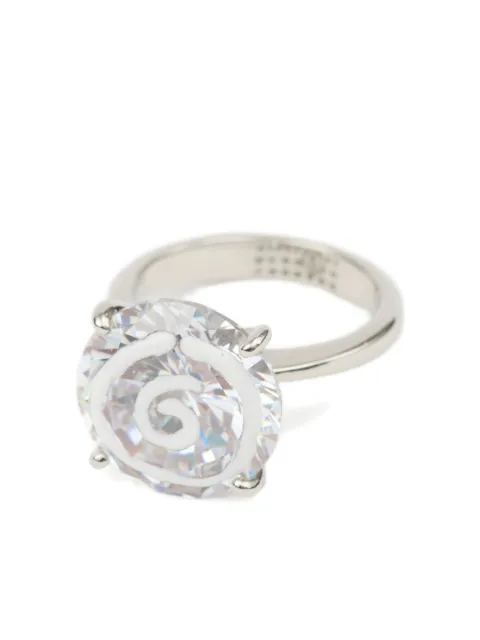 MM6 Maison Margiela anillo con detalles de cristal