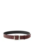 MM6 Maison Margiela engraved-logo leather belt - Red