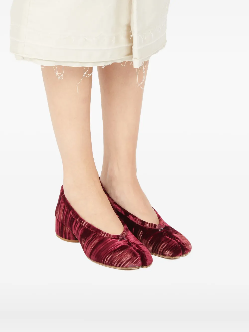 Maison Margiela Tabi New 30mm フラットシューズ Maison Margiela Tabi フラットシューズ | ブラック | FARFETCH JP