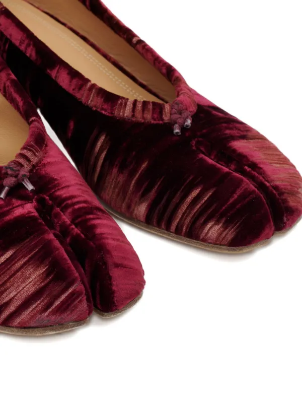 Maison Margiela Tabi New 30mm フラットシューズ Black Nappa Leather Tabi Ballerina Flats | Maison Margiela