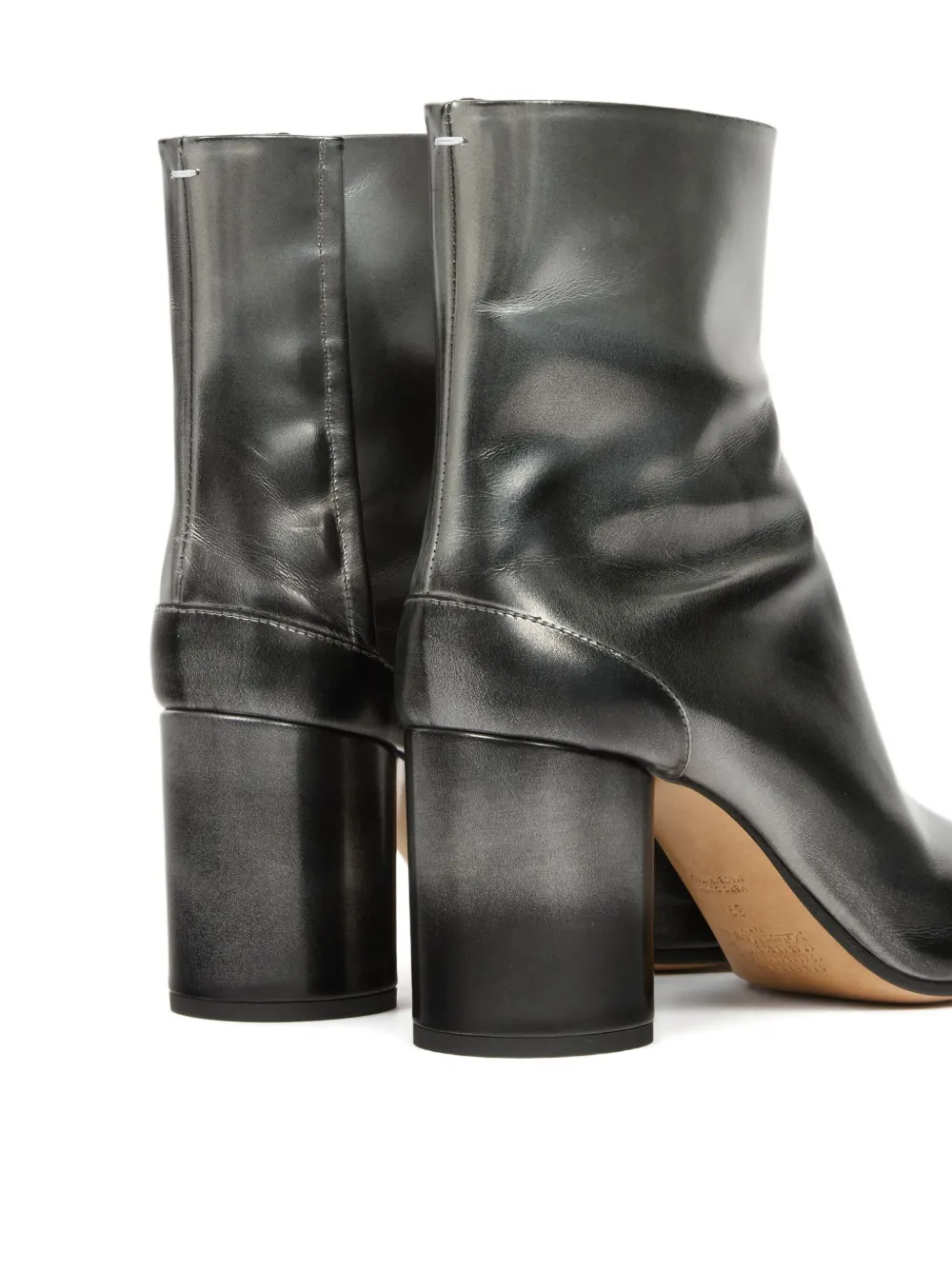 Maison Margiela Woman Ankle Boots Military Green Size 5 Leather In Black