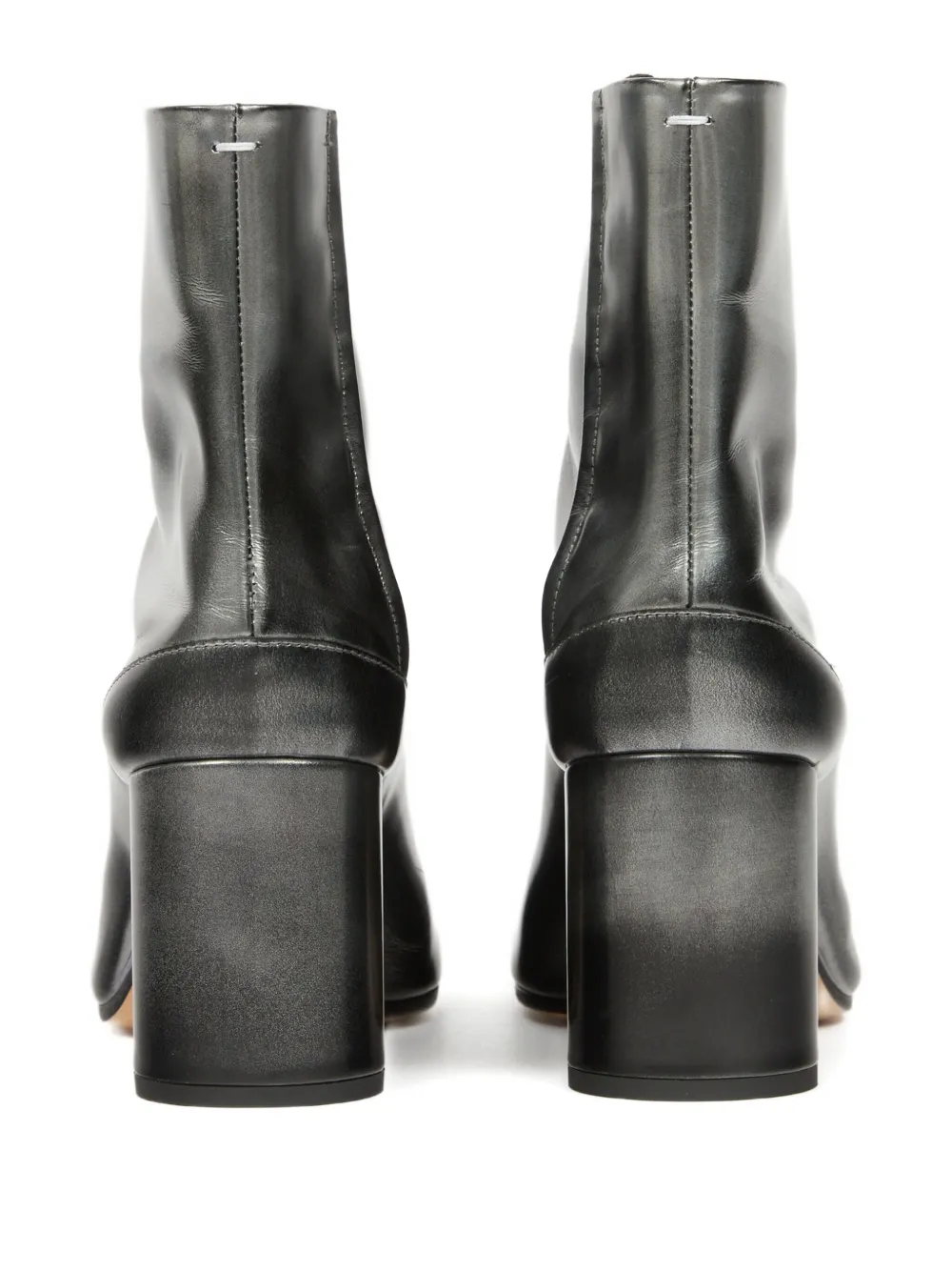 Maison Margiela Woman Ankle Boots Military Green Size 5 Leather In Black